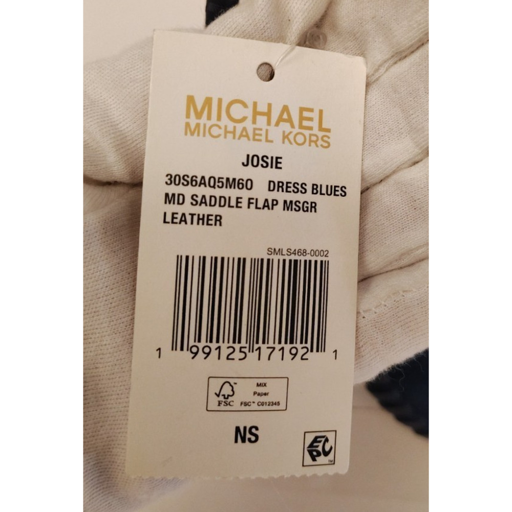 Michael Kors Josie Medium Whipstitched Suede Saddle Bag-Dress Blues/Navy-NWT - Picture 12 of 15